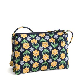 Vera Bradley Premium Cotton Foxbury Crossbody Bag, Daffodils