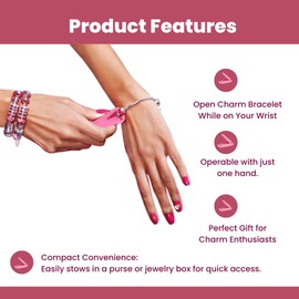Caterina Jewelry Charm Opener® for Barrel Clasp & Clip Beads - Universal Clasp Opener Tool for European Charm Bracelets