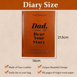 MXZWOC Gifts for Dad - Dad, I Want to Hear Your Story: Leather for Fathers Day Gift Wrapped Hardback,Bound Hardback for Birthday or Christmas,A Father’s Guided Journal to Share His Life & His Love