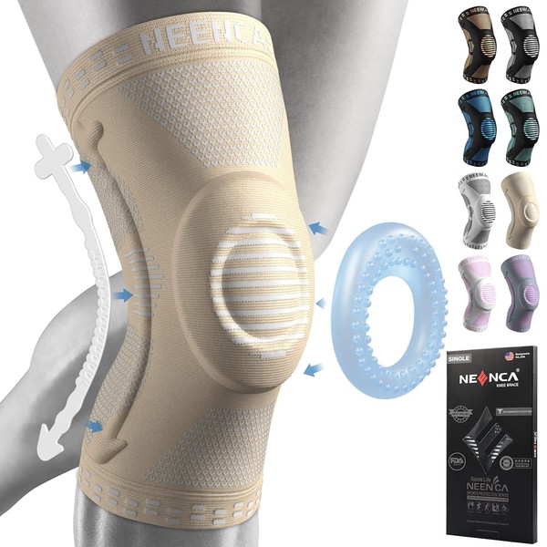 NEENCA Knee Support, Compressed Knee Support with Patella Gel Pads