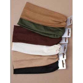 Headband - Natural colour stretch fabric kylie band head band[Black] by Mias Accessories