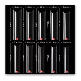 KLZ Tips Curva C Extralargos Xxxl Color Cristal 240 Pzs X180.