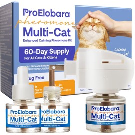 ProElobara Cat Calming Pheromone Diffuser: Cat Calming Pheromones Diffusers - Reduces Stress & Anxiety with Calming Pheromones