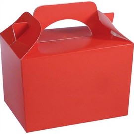 10 x RED Kid Childrens Plain Activity Food Loot Favour Birthday Party Bag Gift Box Wedding Toy Christmas