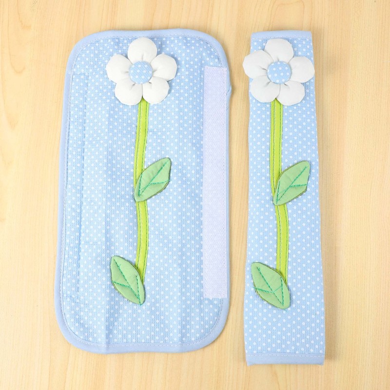 Atelierate 2PCS Pastoral Flower Polka Dot Door/Refrigerator Handle Cover Fridge