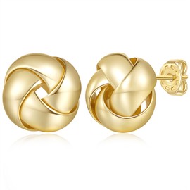 GIULIA LEONI Stud Earring for Women Gold Studs Earrings Exquisite Small Stud Earrings for Women Well-polished Studs Gold Jewelry 13.4m