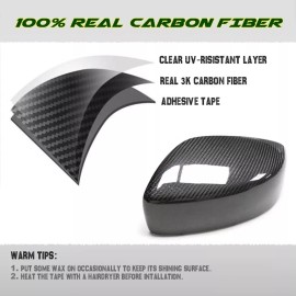 Geartronics Real Carbon Fiber Side Wing Mirror Cover Caps For 2009-2013 Infiniti G25 G37 Q40