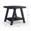 Roundhill Furniture Athens Contemporary Replicated Wood Regular End Table, Weathered