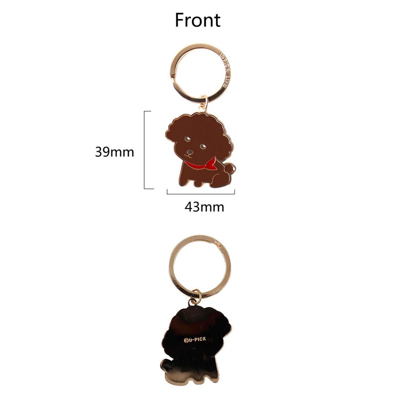 U-PICK Women's Keychain, Shiba Inu, Polyurethane (PU), Alloy, Cute Charm
