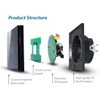 Black Touch Screen Wall Doorbell Switch EU Standard Wall Switch