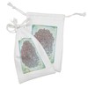 Lunarable Mandala Fabric Pouch Set of 2, Grungy Eastern Pattern