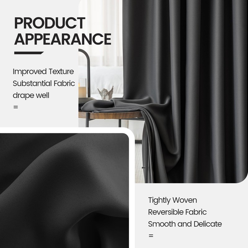 Grichril Home Theater Curtains Soundproof Room Separator, Room Divider Curtains