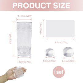 Nail Art Stamper Nagelstempel Werkzeugset Doppelend Silikon Nagel Stempel Kit mit Schaber Nagel Jelly Stempel Klarer Nail Art Stamper Werkzeuge für Stamping & French Nails DIY Maniküre