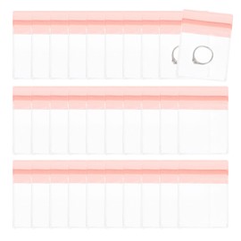 sourcing map 30pcs Clear PVC Jewelry Storage Bags Plastic, Zipper Jewelry Bags Small Plastic Bag for Rings Earrings Bracelet Storage and Sales Packaging, Pink (2 x 2.75 Inch)