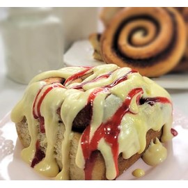 Cinnamom Bakery Individually Wrapped 6oz Raspberry Lemon Cinnamon Rolls (Pack of 12)