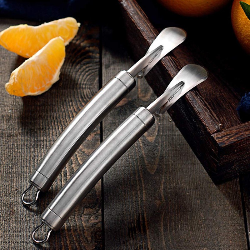 Orange Citrus Peelers Stainless Steel Slicer Cutter Peeler Remover Opener
