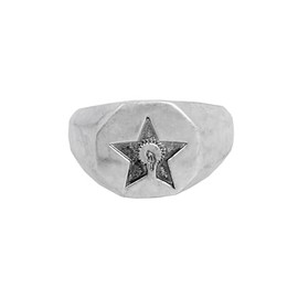 AllSaints Men's Star Signet Ring