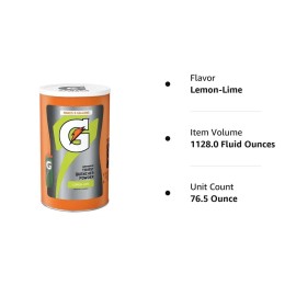 Gatorade Thirst Quencher Powder, Lemon Lime, 76.5 Ounce Pack of 1