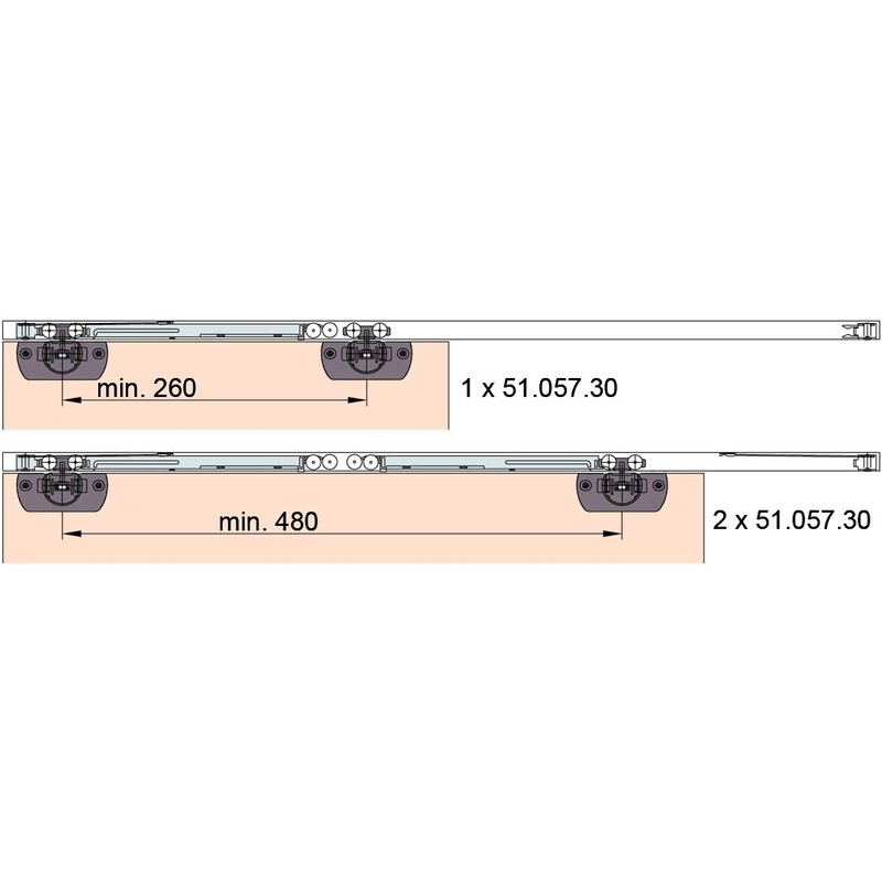 Hawa Clipo 16 damping system (sliding door fitting), door damper