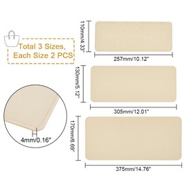PH PandaHall 6pcs 3 Sizes Felt Bag Shaper, Rectangle Bag Support Insert Base Camel Handbag Base Insert Purse Bottom Insert Bag Stabilizer Bag Liner Board for Tote Leather Purse Crossbody Bag Backpack