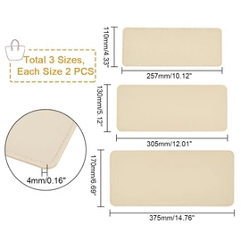PH PandaHall 6pcs 3 Sizes Felt Bag Shaper, Rectangle Bag Support Insert Base Camel Handbag Base Insert Purse Bottom Insert Bag Stabilizer Bag Liner Board for Tote Leather Purse Crossbody Bag Backpack