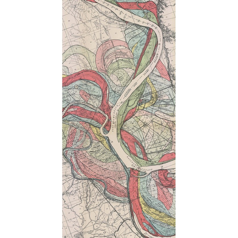 1944 Fisk Mississippi Meander Map Ancient River Bed Sheet 13