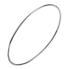 Cutesmile Fashion Jewelry 925 Sterling Silver Stackable Polished Bangle Bracelet with Fresh Simple Style