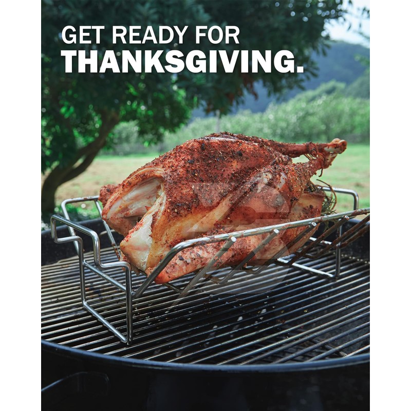 Rib and Roast Rack for Big Green Egg, Turkey Roasting