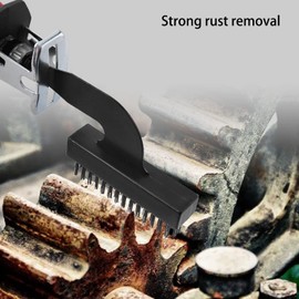 Asixxsix Wire Brush Set, Nylon/Steel Wire Bristles, Rust Removal Brush with 2 Steel Shovels, Reciprocating Saw with Back and Fall Blade, For Removing Rust, Dirt, Paint Scrubbing,