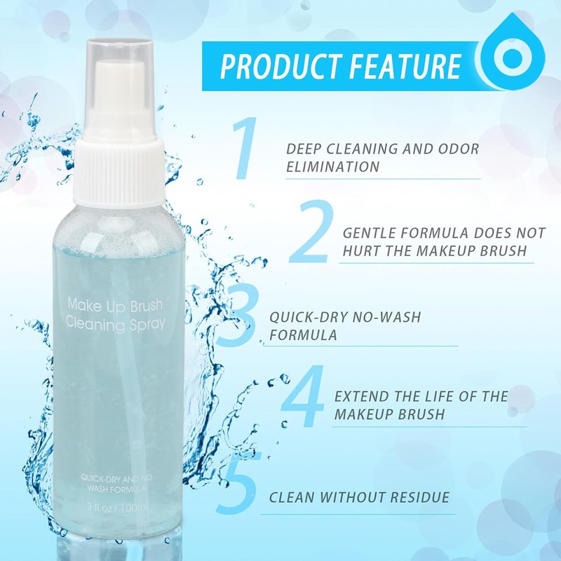 Limpiador de Brochas de Maquillaje Azul de 100 Ml Eliminación