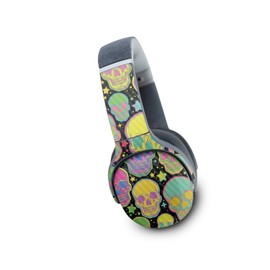 MightySkins Carbon Fiber Skin Compatible with Skullcandy Crusher Evo Wireless - Candy Skulls | Protective, Durable Textured Carbon Fiber Finish | Easy to Apply | Made in The USA