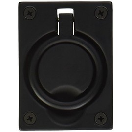Baldwin 0395190 Flush Ring Pull, Black