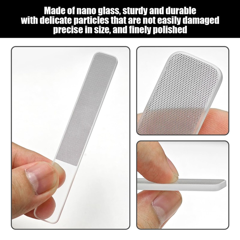 4-Piece Nail File with 4 Piece Storage Box, Nail Polishing