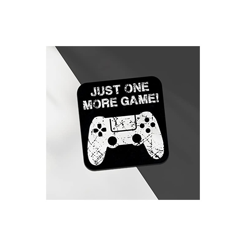 Square Single Coaster - Just One More Game Gaming Gamer