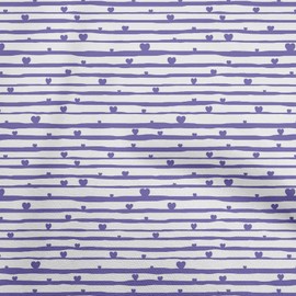 oneOone Velvet Violet Fabric Valentine Heart Sewing Fabric by The Yard Printed DIY Clothing Sewing Supplies 58 Inch Wide