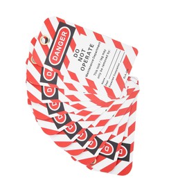 Safety Label, Hazard Label 10 Pieces Front/Back Label Security Label for Employees for Factory