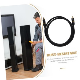 CAXUSD Fiber Audio Cable 1.5m Optic Male to Male Cord Audio Optical Cable Sturdy Fiber Superior Sound Quality