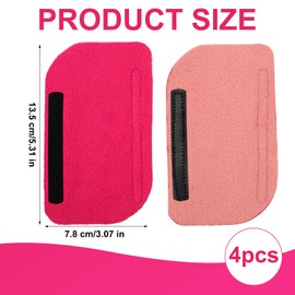 XIHIRCD 4pcs Positive Pressure Headgear Strap Covers for CPAP, Soft Positive Pressure Face Cushion Pads Reusable Breathable Mask Accessories Strap Cushions Liners Reduce Indentation & Red Marks (Rose Red)