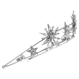 Star Crown Star Crystal Tiara Bridal Crown Headband Accesorios Para Mujer Crown Headpiece Rhinestone Star Hair Band Acotar Accessories for Women Jewelry Woman Christmas Alloy