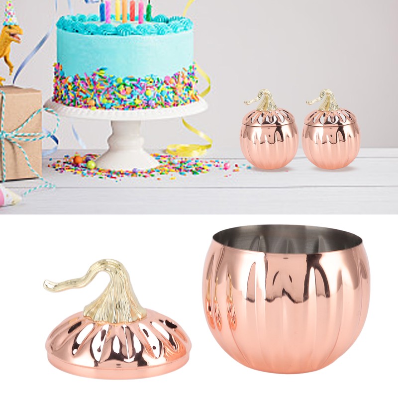 Pumpkin Wine Glass Pumpkin Shaped Stainless Steel Rose Gold Wine