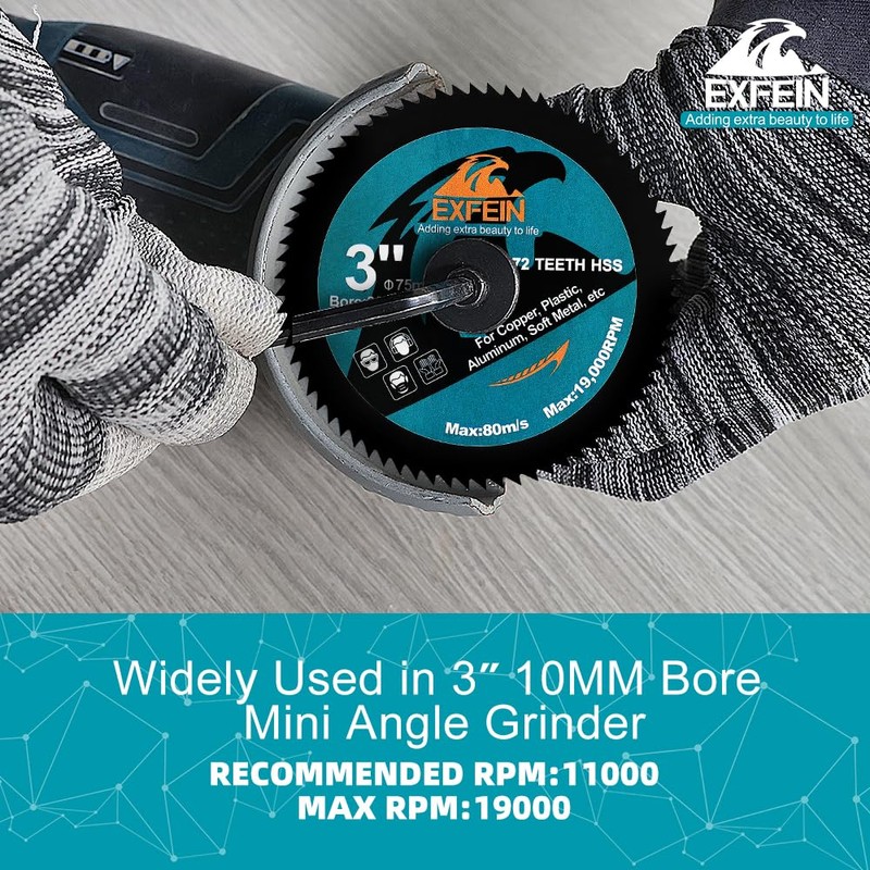 EXFEIN 3 Inch Circular Saw Blades Sets for Metal &