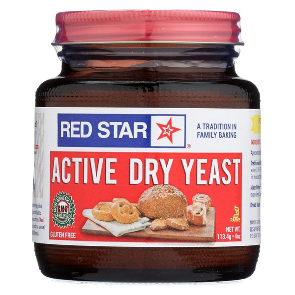 Red Star Active Dry Yeast Baking Powder 4 oz (Pack of 12)