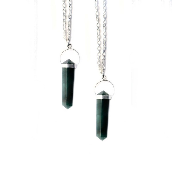 Crystal Pendants natural hexagonal and Heart Shaped crystal quartz/real crystal