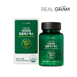 Realgram [Realgram][Total 3-Month Supply] Vitamin B Complex Max 500mg 1 Box / [리얼그램][총 3개월분] 비타민B 컴플렉스 맥스 500mg 1박스