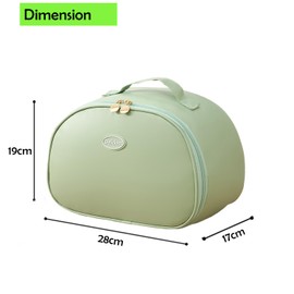 KEAIDUO Insulated Lunch Bag for Women, PU Leather Lunch Cooler Bag Insulated Leakproof Waterproof for Work, Office Camping Green