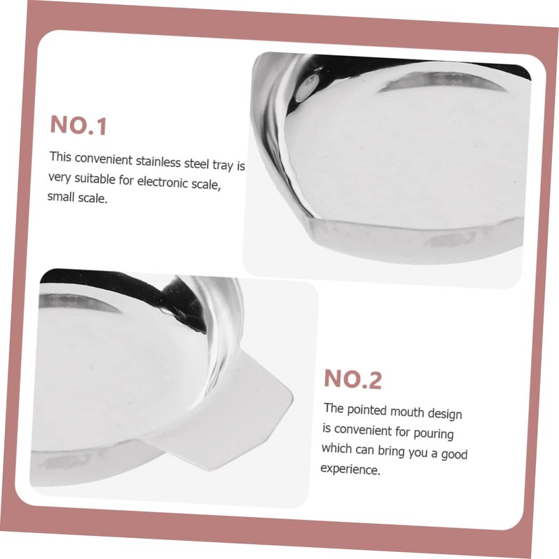 OHPHCALL 3pcs Jewelry Scale Trays Digital Scale Pans Stainless Steel