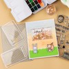 27pcs/set10pcs3D dimensional shaker domes with 17pcs/set rectangular metal stencils transparent