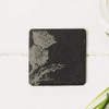 Just Slate JS/C/S4/T Coasters, Thistle, Set of 4, Black