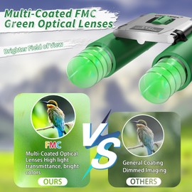 USCAMEL Binocular for Adults and Kids, 8×21 Waterproof Compact Binoculars for Birdwatching and Hunting (Green)