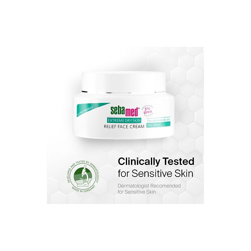 Sebamed Extreme Dry Skin Relief Face Cream 5% Urea. 1.7